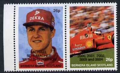 Bernera 2004 Michael Schumacher World Champion opt on 1997 se-tenant pair unmounted mint