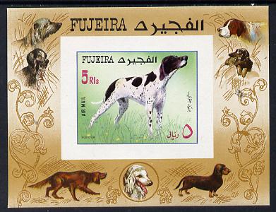 Fujeira 1970 Dogs (Pointer) imperf m/sheet unmounted mint (Mi BL 38B)