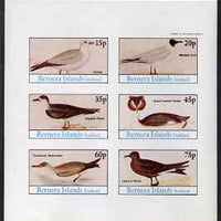 Bernera 1983 Birds #46 (Fulmar, Gull, Grebe etc) imperf set of 6 values unmounted mint