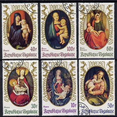 Togo 1971 Christmas (Paintings of Virgin & Child) set of 6 cto used, SG 855-60*