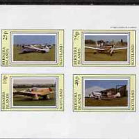 Bernera 1983 Aircraft #15 imperf,set of 4 values (10p to 75p) unmounted mint