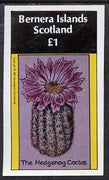Bernera 1981 Cacti (Hedgehog Cactus) imperf souvenir sheet (£1 value) unmounted mint