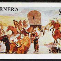 Bernera 1981? Wild West imperf deluxe sheet (£2 value - The Emigrants) unmounted mint