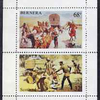 Bernera 1981? Wild West perf set of 2 values (32p & 68p) unmounted mint