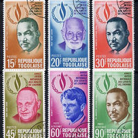Togo 1969 Human Rights set of 6 cto used, SG 628-33