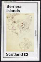 Bernera 1981 Sketches (Barbieri) imperf deluxe sheet (£2 value) unmounted mint