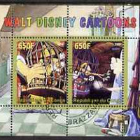 Congo 2007 Walt Disney Cartoons perf s/sheet #05 containing 2 values fine cto used