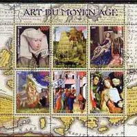 Congo 2007 Classical Art perf sheetlet containing set of 6 values fine cto used