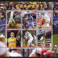 Benin 2007 Cricket perf sheetlet containing 6 values fine cto used