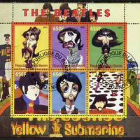 Benin 2007 The Beatles - Yellow Submarine perf sheetlet containing 6 values fine cto used