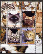 Benin 2008 Domestic Cats #2 perf sheetlet containing 4 values fine cto used