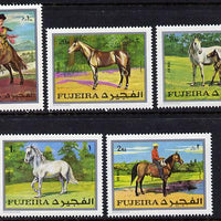 Fujeira 1970 Horses perf set of 5 (Mi 582-6A) unmounted mint