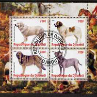 Djibouti 2008 Dogs #2 perf sheetlet containing 4 values fine cto used
