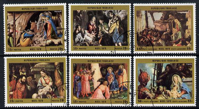Togo 1970 Christmas (Nativity Paintings) set of 6 cto used, SG 778-83*