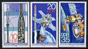 Germany - East 1978 'Interkosmos' Space Programme perf set of 3 unmounted mint SG E2025-7