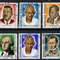 Togo 1969 Leaders of World Peace set of 6 cto used, SG 707-12*