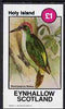Eynhallow 1982 Green Woodpecker imperf souvenir sheet (£1 value) unmounted mint
