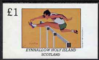 Eynhallow 1981 Hurdling imperf souvenir sheet (£1 value) unmounted mint