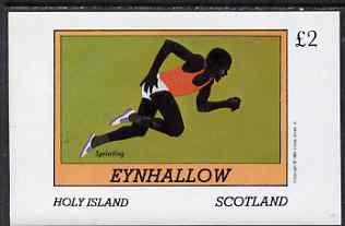 Eynhallow 1981 Sprinting imperf deluxe sheet (£2 value) unmounted mint