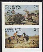 Eynhallow 1983 Wild West imperf set of 2 values unmounted mint