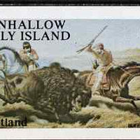 Eynhallow 1983 Wild West imperf deluxe sheet (£2 value - Buffalo Hunt) unmounted mint