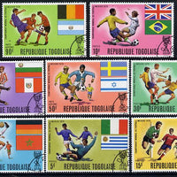 Togo 1970 Football World Cup set of 8 cto used, SG 733-40