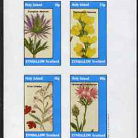 Eynhallow 1983 Flowers #33 imperf set of 4 values unmounted mint