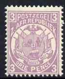 Transvaal 1885-93 General Issue 3d pale mauve Perf 12.5 unmounted mint, SG 180