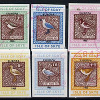 Isle of Soay 1965 Europa (Birds) imperf set of 6 cto used
