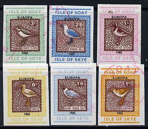 Isle of Soay 1965 Europa (Birds) imperf set of 6 cto used