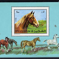 Fujeira 1970 Horses m/sheet unmounted mint (Mi BL 33A)