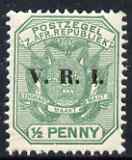Transvaal 1900 V.R.I. overprint on 1/2d green unmounted mint, SG 226
