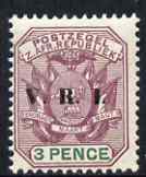 Transvaal 1900 V.R.I. overprint on 3d purple & green unmounted mint, SG 230