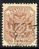 Transvaal 1895-96 Wagon with Poles 10s pale chestnut fine cds used, SG 212a