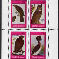 Staffa 1983 Birds (Hawks, Grebe & Owl) perf set of 4 values unmounted mint