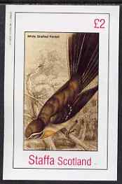 Staffa 1982 White Shafted Fantail imperf deluxe sheet (£2 value) unmounted mint