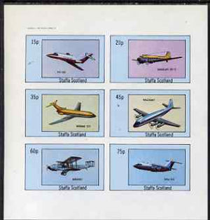 Staffa 1982 Aircraft #7 imperf set of 6 values unmounted mint