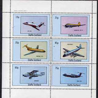 Staffa 1982 Aircraft #7 perf set of 6 values unmounted mint