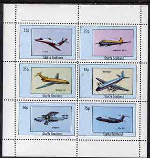 Staffa 1982 Aircraft #7 perf set of 6 values unmounted mint