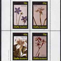 Staffa 1982 Flowers #55 perf set of 4 values (Bell Flower, Morea, Ixia & Gardenia) unmounted mint