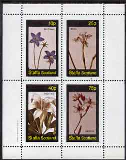 Staffa 1982 Flowers #55 perf set of 4 values (Bell Flower, Morea, Ixia & Gardenia) unmounted mint