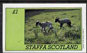Staffa 1983 Sheep imperf souvenir sheet (£1 value) unmounted mint