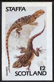 Staffa 1983 Agamas (Lizards) imperf deluxe sheet (£2 value) unmounted mint