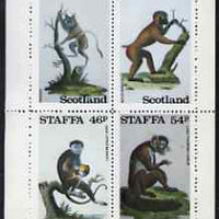 Staffa 1983 Primates perf set of 4 values unmounted mint