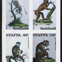 Staffa 1983 Primates imperf set of 4 values unmounted mint