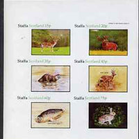 Staffa 1983 Wildlife imperf,set of 6 values unmounted mint