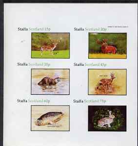 Staffa 1983 Wildlife imperf,set of 6 values unmounted mint
