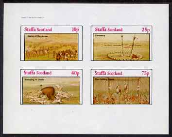 Staffa 1982 N American Indians #05 imperf set of 4 values unmounted mint