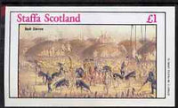 Staffa 1982 N American Indians #05 imperf souvenir sheet (£1 value - Bull Dance) unmounted mint