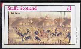 Staffa 1982 N American Indians #05 imperf souvenir sheet (£1 value - Bull Dance) unmounted mint